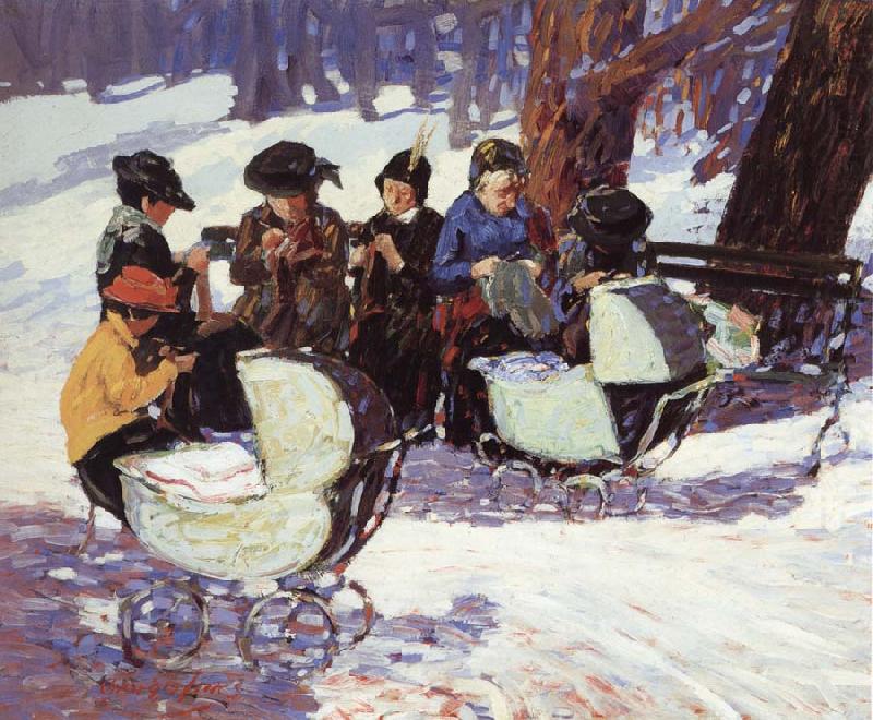 Weaving for Soldier, George Luks